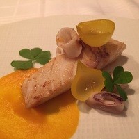 ポンテ デル ピアット - 平目のソテーとヒイカ カボチャと生姜のクレマ