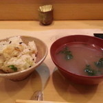 小谷 - かやくごはん、魚だし吸物