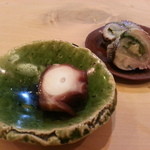 小谷 - 煮ダコ、コノシロと白菜の古漬