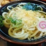 こんぴら亭 - 『とりから定食』の　たぬきうどん