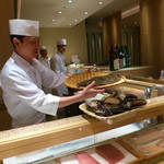 築地すし好 JIN仁 - あわびと平目