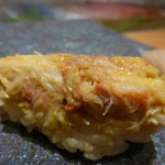 築地すし好 JIN仁 - 毛がにの身と味噌のにぎり