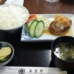 手打そば 三芳野 - ランチ  おろしハンバーグ