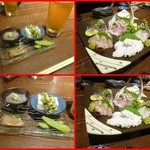 うえ山 - 料理（お通し、刺身）