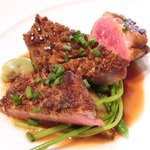 Restaurant27 - 季節のコース 3348円 のハンガリー産鴨の胸肉のロースト ナスのバルサミコ風味