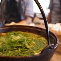柳家 - シーズン最後の山菜鍋（鴨出汁）