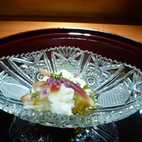 祇園 なん波 - アスパラのムースと蛸の煮物