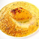 銀座 シェ・トモ - 地魚と海老のクネル　グラタン仕立て