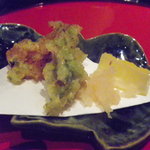 くろぎ - フカヒレ九条葱の香味揚げ　レモン