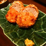 龢 - 【H27.3.4】蔵尾ポークのメンチカツ８００円。