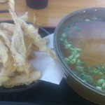 大地のうどん - ごぼう天うどん大盛（ごぼう別バラ）