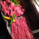 ヒレ肉の宝山 - 宝山 至福の肉コースのランプとカタサンカク