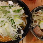 北海道らーめん ひむろ - オロチョンラーメン（ハーフ）＆ネギチャーシュー丼