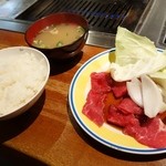 香陽 - 2014年12月　ロース定食【1000円】