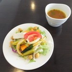 カーン・ケバブ・ビリヤニ - サラダ・ラッサム