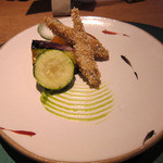 懐石カフェ 蛙吉 - わかさぎのせせらぎ揚げ