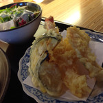 Ishihara - 天ぷら、ミニサラダ