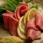 Specially selected wagyu beef sashimi
