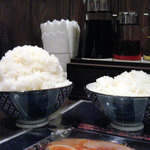 ろくの家 大黒 - 男前セットのご飯とノーマルのご飯の差