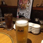 韓国家庭料理　おこげ - 2015年7月／若干スリムな中ジョッキ