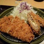 とんかつ 和幸  - ロースかつ＆チーズ入りメンチかつ