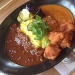 カリガリ - 両がけ＋唐揚げ、揚げナス