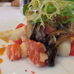 ラトラス - 「鮑と魚介類　ホワイトアスパラガスのグレックマリネオレンジの香り 」