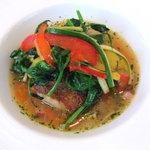 ラトラス - 「岩塩でマリネしたタラのポワレアーティチョークのガルビュースタイル」