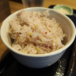 牛かつあおな - 十六穀米