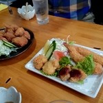 くつろぎ亭ひこべえ  - フライセットと唐揚げ