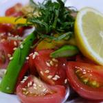 やま竹 - 「こだわりトマトの冷製ぶっかけそば」