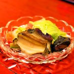 Ryoutei Masa - 鮑の酢の物とサラダ