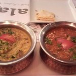 シリ バラジ - チキンハイドラバディとマトンカレー