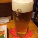 マンキ食堂 - 生ビール　500円
