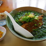 のりば食堂 - 島アーサー三枚肉そば