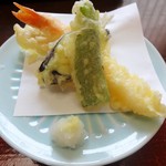 Kaributei - 「和膳」の天ぷら。