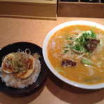 仙臺 自家製麺 こいけ屋 - 限定極太麺でのタンメン濃厚辛味増し&煮卵丼