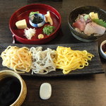 Gion Okuoka - 京野菜うどん＋ミニ海鮮丼