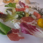 レストラン・ジョルジュマルソー - あわび、鱧など前菜盛り合わせ