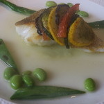 レストラン・ジョルジュマルソー - アオナ（アオハタ）とあさりのスープ