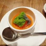 レストラン タケウチ - 人参ペーストにセロリシャーベット