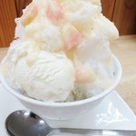 Kondofurutsu - 桃のかき氷☆正面☆