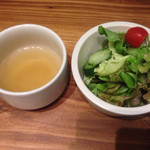 カフェノワンダーランド - サラダ＆スープ