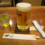 八幡そば 五郎八 - 「生ビール」
