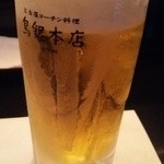 鳥銀本店 - まずは生ビール