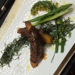 Megane Shokudou - 蔵王牛と筍の肉巻き