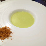 il tram - 北海道産 グリーンアスパラガスとアーモンドのズッパ(4200円のコース)