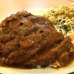 再会 - かつめし800円、こちらのお店は、カツライスと表記されています