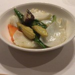 中国料理 品川大飯店 - 烏賊とアスパラの炒め物