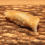 三谷 - 千葉県銚子産 〆鰈、Chassagne-Montrachet 2012 Michel Coutoux と共に　(2015/05)